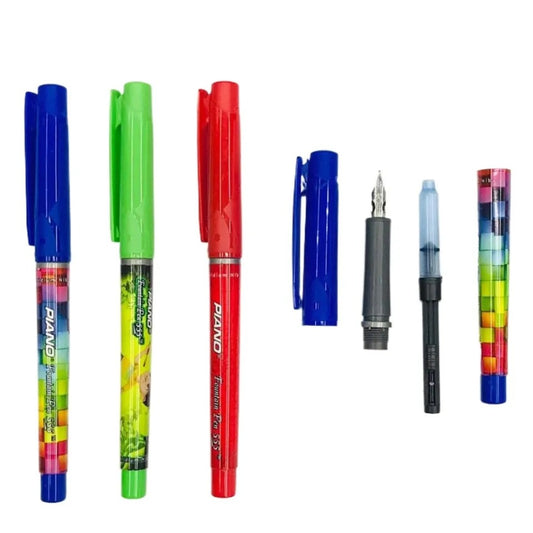 PIANO Fountain Pen 555 - Easy Grip, Iridium Nib, Large ink Storage 1 pcs