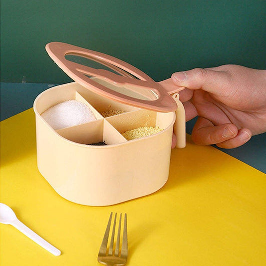 4 Partition Spices Box For Kitchen - Lahore Basket