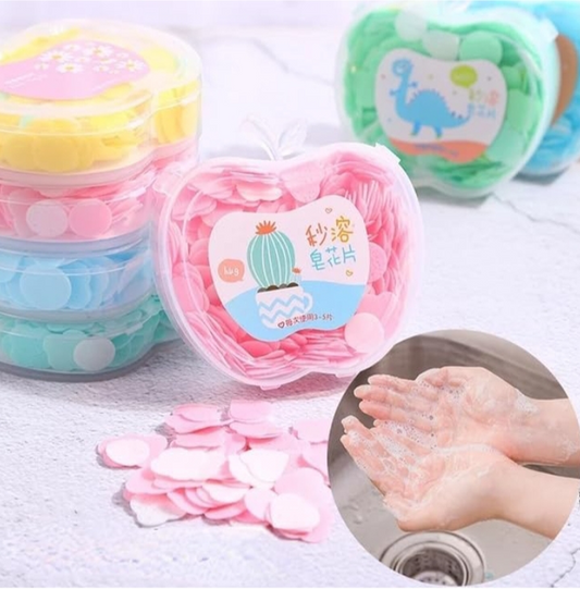Cute Mini Petal Piece Paper Soap For Hand Washing One Travel Soap,For kids