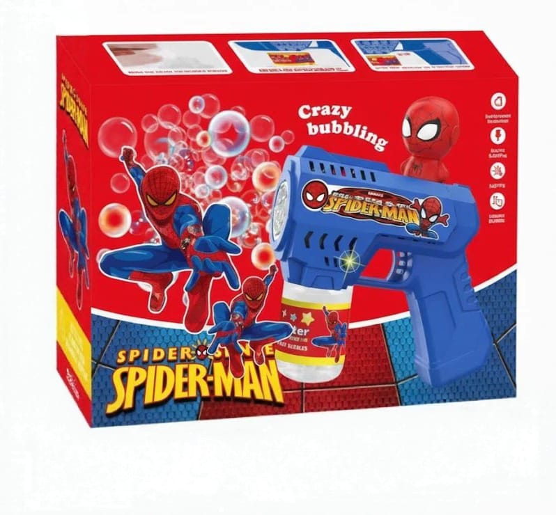 Automatic Light-Up Super Hero Bubble Blaster for Kids