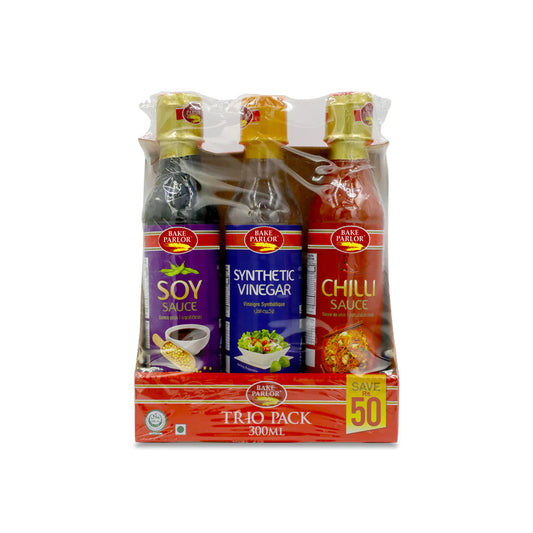 Bake Parlor Vinegar, Chilli, Soya Sauce 300 ml Trio Pack