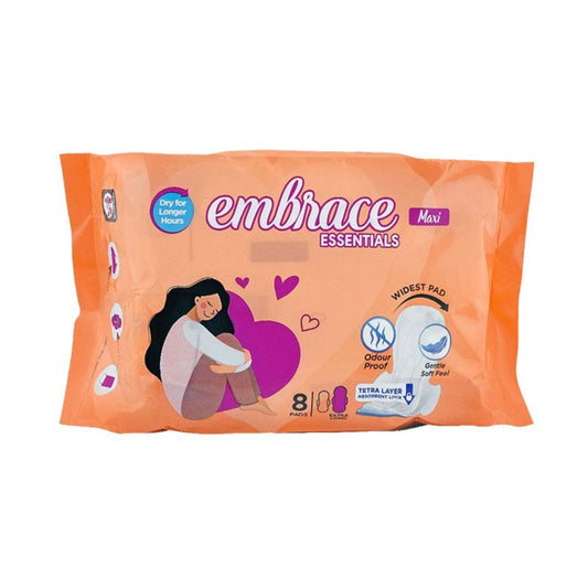 Embrace Ultra Thin Essentials Pads Extra Long 8 Pcs