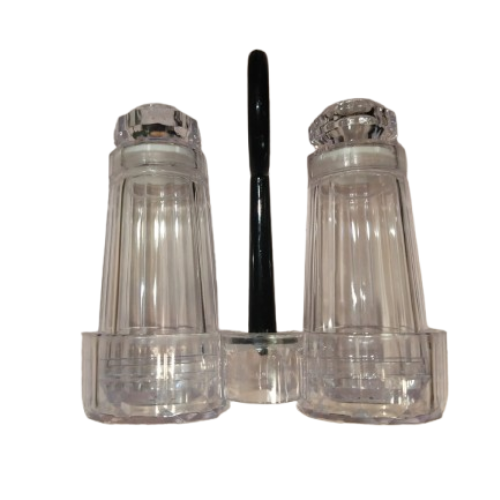 2 Piece Acrylic Plastic Salt and Pepper Shaker