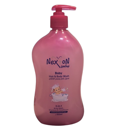 Nexton Baby Hair And Body Wash 3-In-1 Shampoo & Conditioner 500 ml
