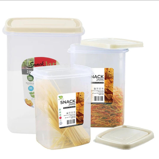 Appollo Snack Jar 3 Pcs Set - Lahore Basket