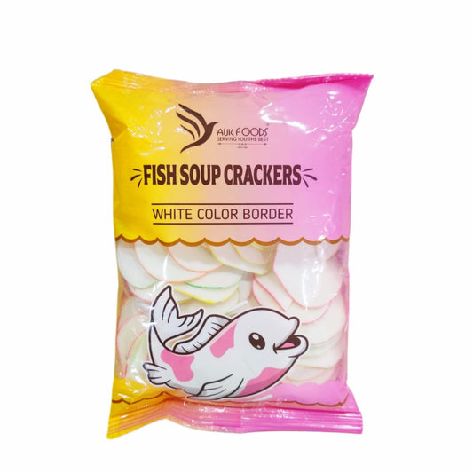 Auk Foods Fish Soup Crackers With Color Border 200 gm - Lahore Basket