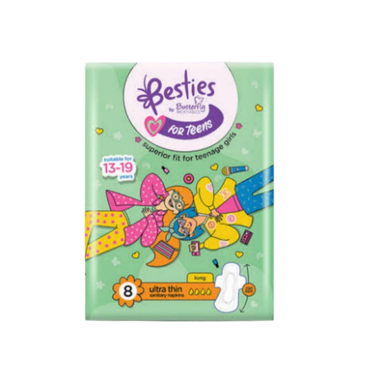 Bestie by Butterfly For Teens Ultra Thin 8 Pads - Lahore Basket