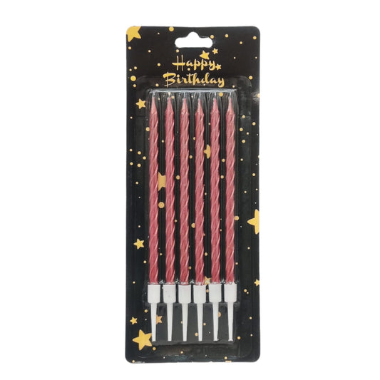 Birthday Cake Pink 6 Candles - Lahore Basket