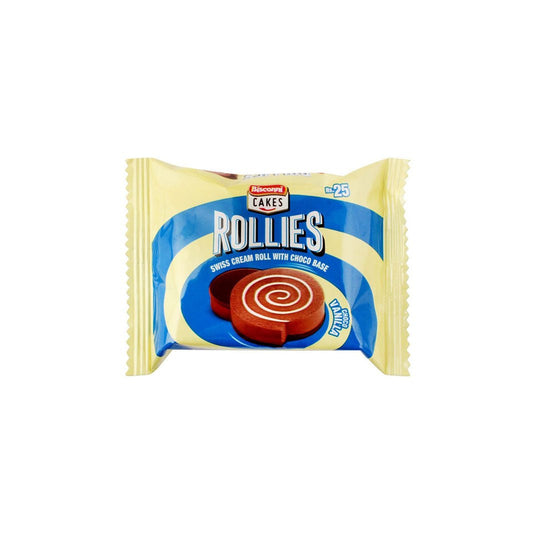 Bisconni Rollies Swiss Cream Roll With Choco Base 32 gm - Lahore Basket