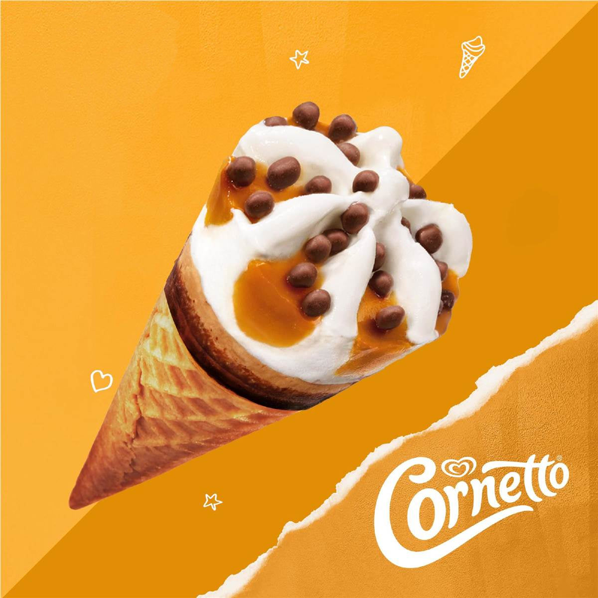 Wall's Pop Cone Caramel & Vanilla Cornetto