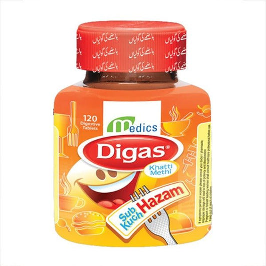 Digas Khatti Methi 120 Digestive Tablets - Lahore Basket