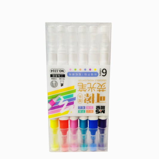 Erasable Highlighter 6 Pcs - Lahore Basket