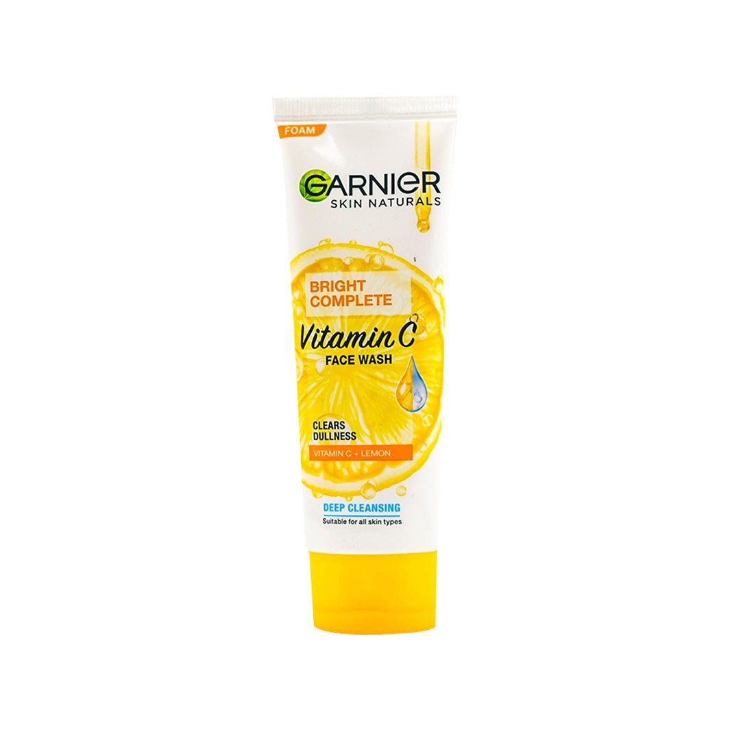 Garnier Bright Complete Vitamin C Face Wash With Lemon Extracts, Fights Dullness 100 ml - Lahore Basket