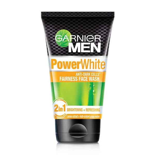 Garnier Man Power White Anti - Dark Cells Face Wash 100 ml - Lahore Basket