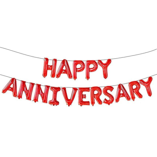 Happy Anniversary Foil Baloon Red - Lahore Basket