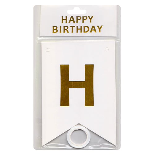 Happy Birthday Card Banner White - Lahore Basket