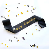 Happy Birthday Sash Black - Lahore Basket