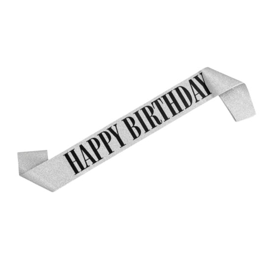 Happy Birthday Sash Sliver - Lahore Basket