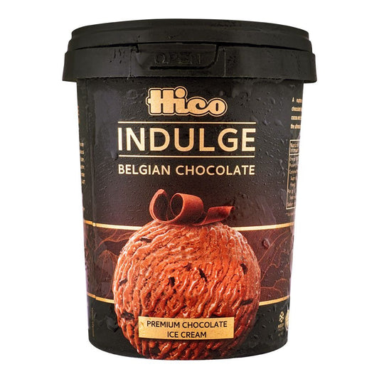 Hico Indulge Belgian Chocolate Ice Cream 500 ml - Lahore Basket