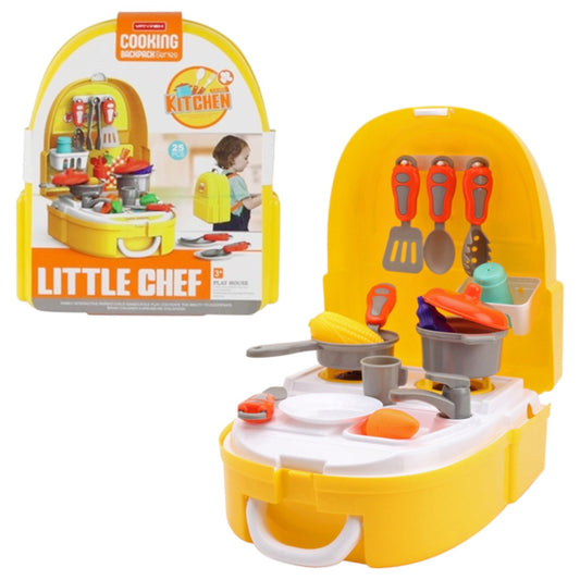 Little Chef Cooking Backpack for Kids - 25 Pieces