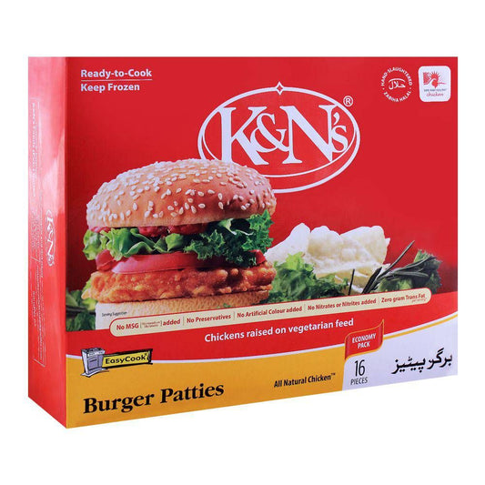 K&N's Burger Patties Economy Pack 16 Pcs - Lahore Basket