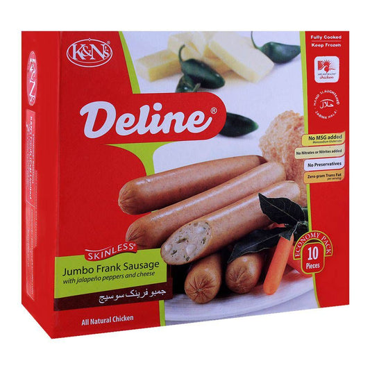 K&n's Deline Jumbo Frank Sausage Skinless 10 Pcs - Lahore Basket
