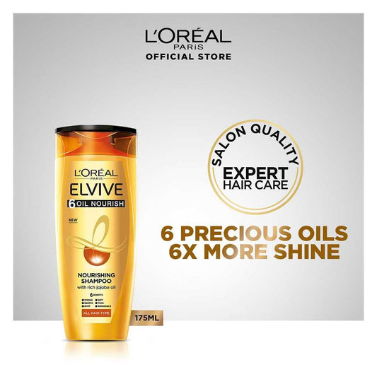 L'Oreal Paris 6 Oil Nourish Scalp + Hair Nourishing Shampoo 175 ml - Lahore Basket