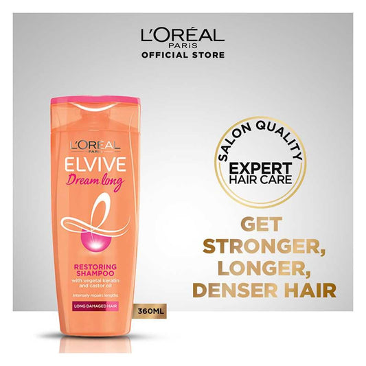 L'Oreal Paris Dream Long Restoring Shampoo, Weakened Long Hair 360 ml - Lahore Basket