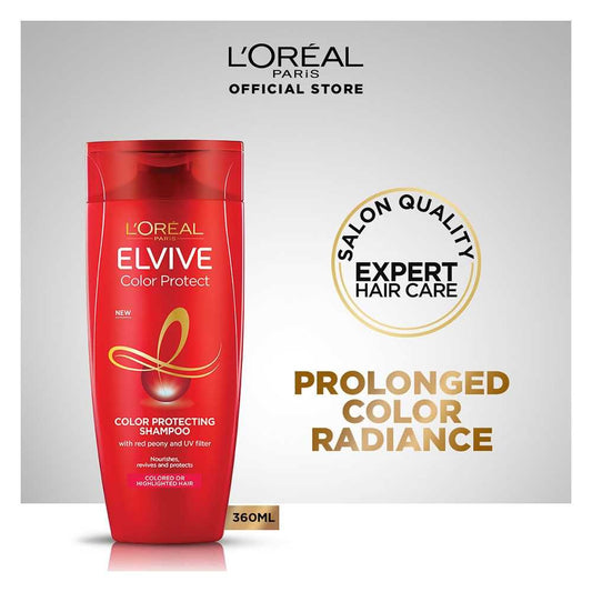 L'Oreal Paris Elvive Color Vibrancy Protecting Shampoo For Color Treated Hair 360 ml - Lahore Basket