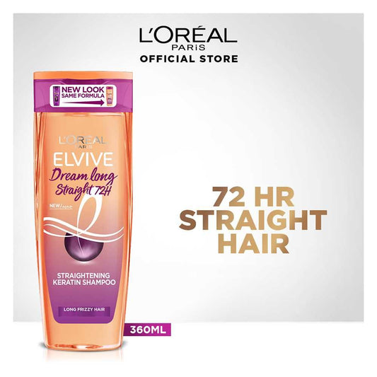 L'Oreal Paris Elvive Dream Long Straight Straightening Keratin Shampoo 360 ml - Lahore Basket