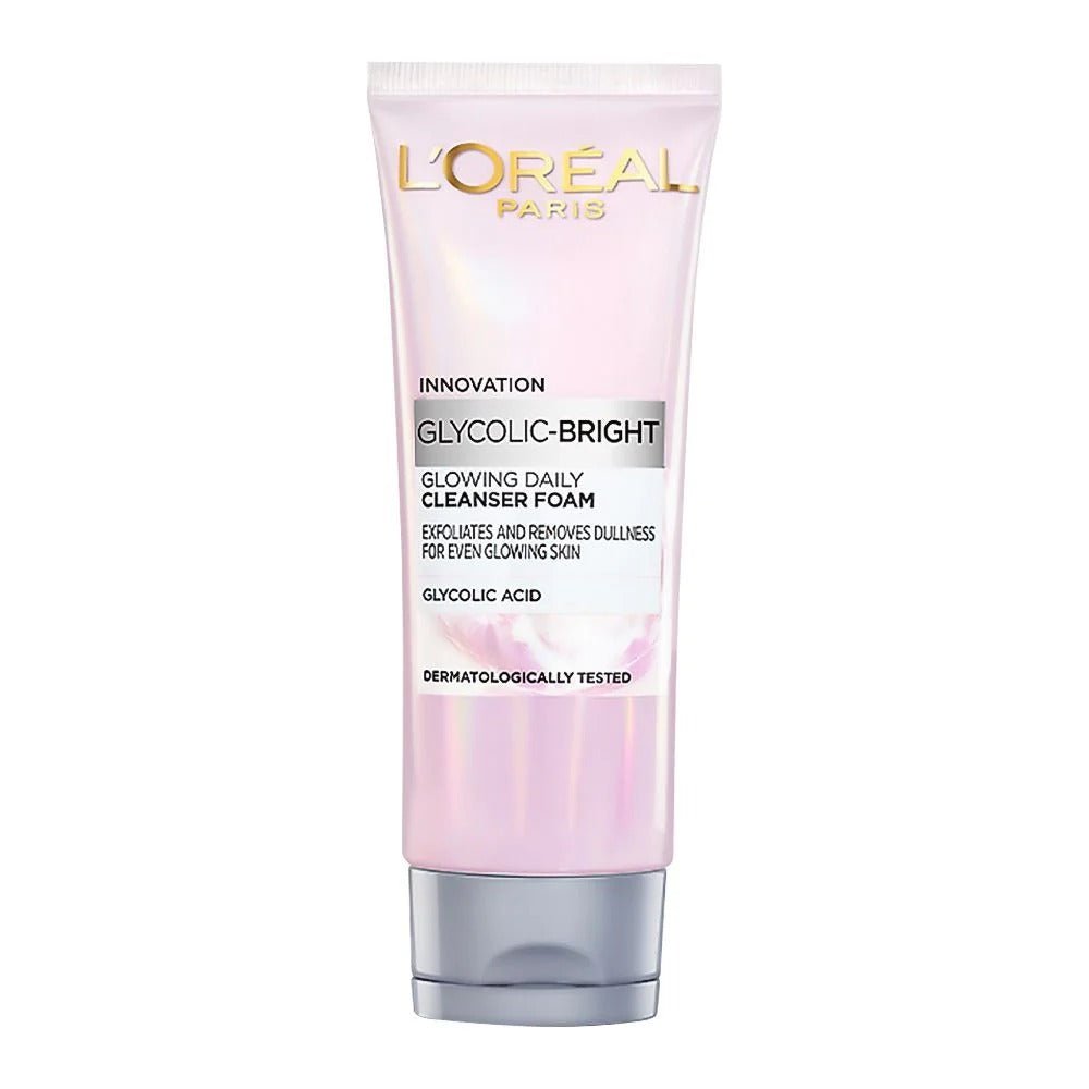 L'Oreal Paris Glycolic - Bright Glowing Daily Face Wash For Even Glowing Skin 100 ml - Lahore Basket