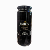Loreto Spanish Olives Sliced Back 300 gm - Lahore Basket