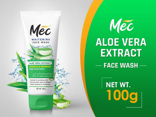 MEC Aloe Vera Extract Whitening Face Wash 100 gm - Lahore Basket