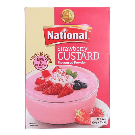 National Strawberry Custard Flavoured Powder 275 gm - Lahore Basket