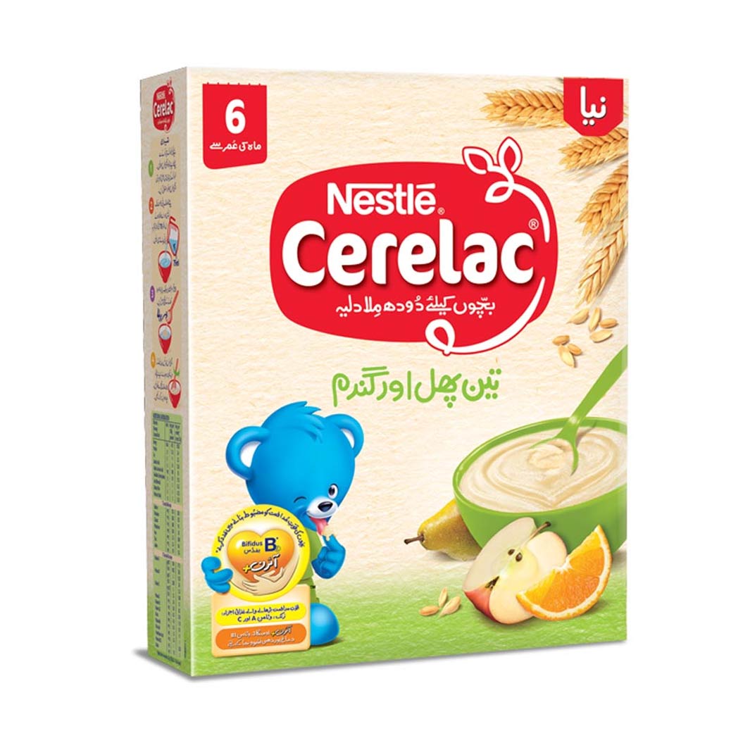 Nestle Cerelac 3 Fruit + Wheat 175 gm - Lahore Basket