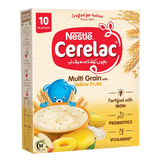 Nestle Cerelac Multi Grain With Yellow Fruit 175 gm - Lahore Basket