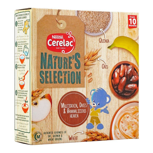 Nestle Cerelac Nature's Selection Cereal, Multigrain, Dates & Bananalicious 175 gm - Lahore Basket