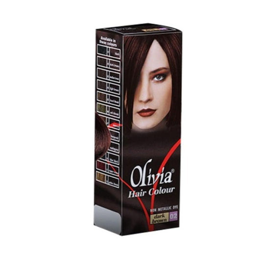 Olivia Hair Colour Non Metallic Dye 02 Dark Brown - Lahore Basket