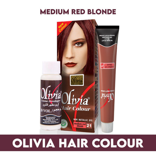 Olivia Hair Colour Non Metallic Dye 21 Medium Red Blond - Lahore Basket