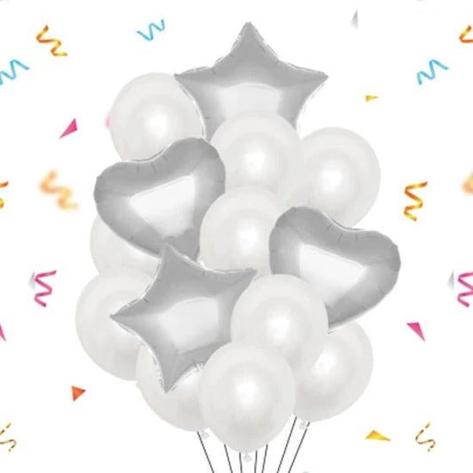 Party Balloons Sliver ( 13 Pcs ) - Lahore Basket
