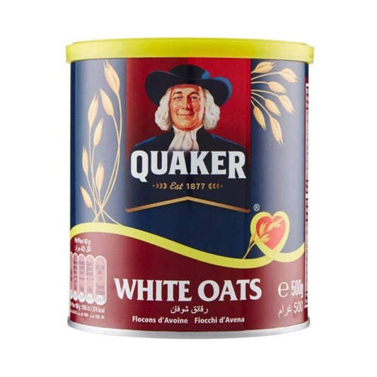 Quaker Quick Cooking White Oats 500 gm Tin - Lahore Basket