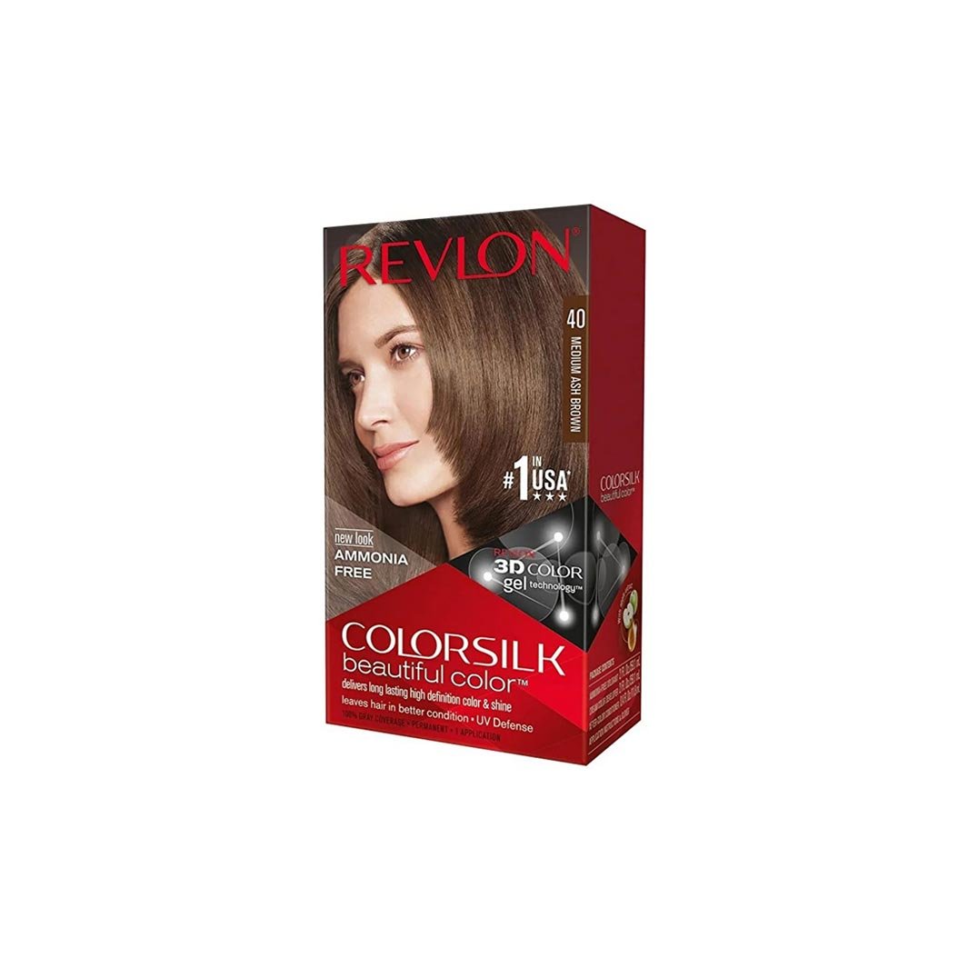 Revlon Color Silk 40 Medium Ash Brown (Imported) - Lahore Basket