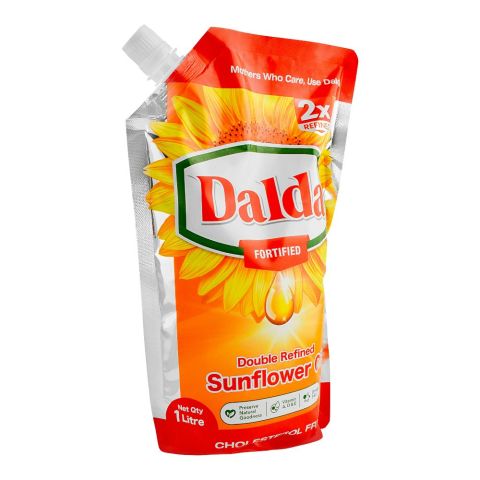 Dalda Fortified Double Refined Sunflower Oil 1 Ltr Pouch