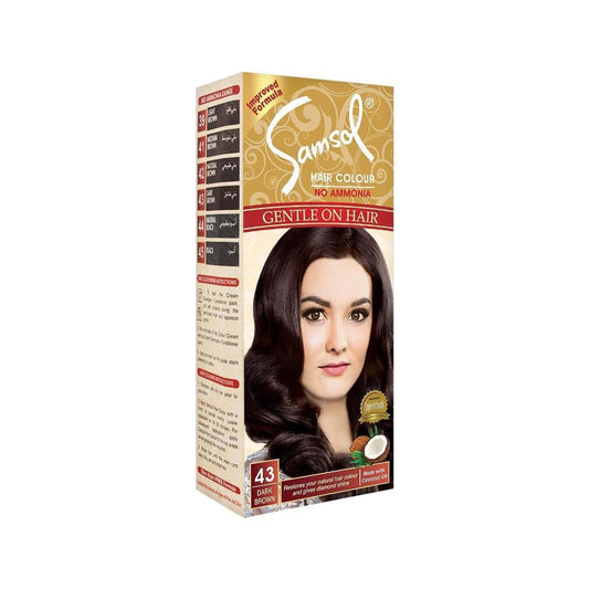 Samsol Hair Color No Ammonia 43 Dark Brown - Lahore Basket