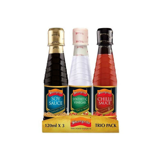 Shangrila Vinegar, Chilli, Soya Sauce 120 ml Trio Pack - Lahore Basket
