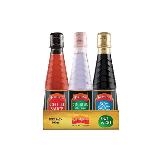 Shangrila Vinegar, Chilli, Soya Sauce 300 ml Trio Pack - Lahore Basket