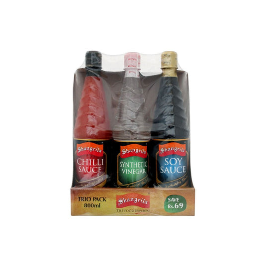 Shangrila Vinegar, Chilli, Soya Sauce 800 ml Trio Pack - Lahore Basket