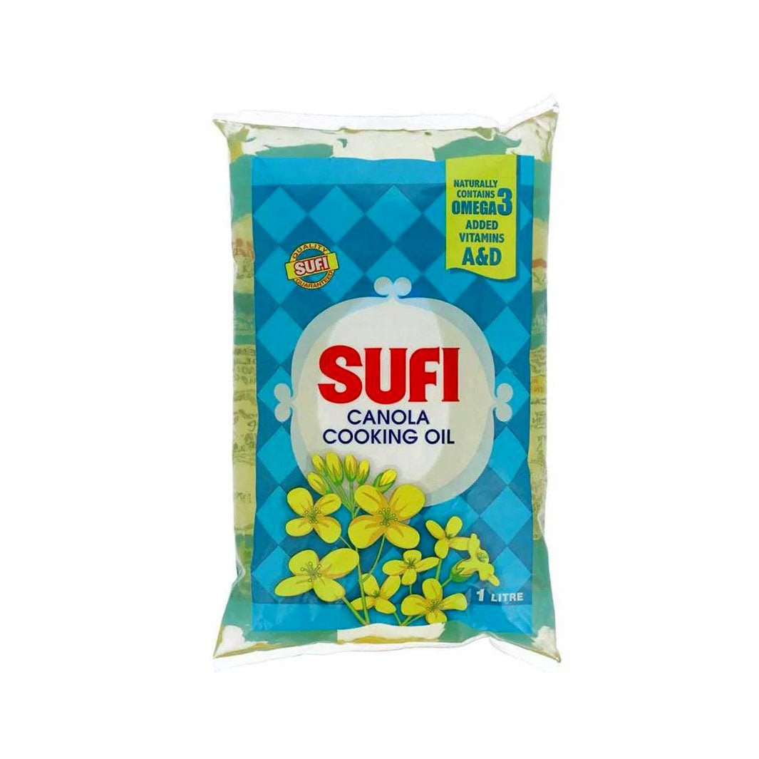 Sufi Canola Cooking Oil 1 Ltr Pouch - Lahore Basket