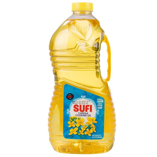 Sufi Canola Cooking Oil 4.5 Ltr Bottle - Lahore Basket
