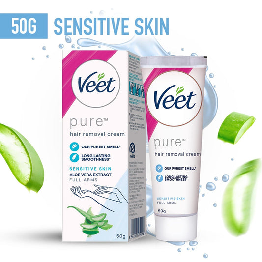 Veet Pure Aloe Vera Extract Sensitive Skin Hair Removal Cream 50 gm - Lahore Basket